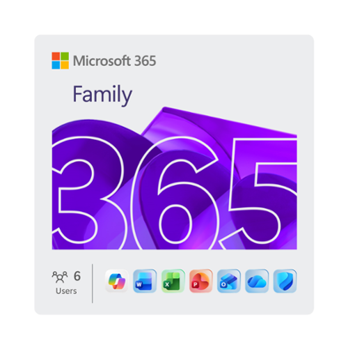 Microsoft 365 Family – 12-Month – 6 Users [Digital]